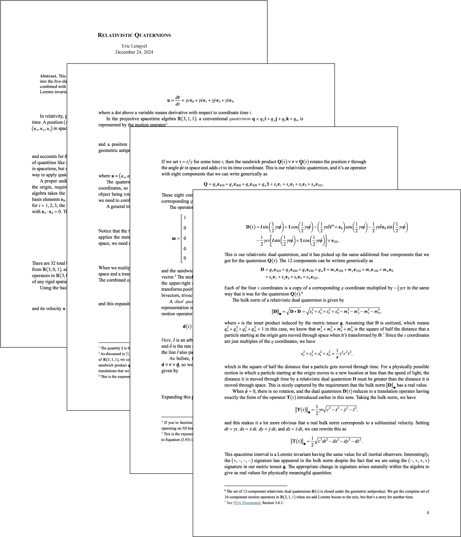 Relativistic Quaternions